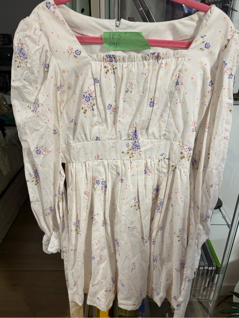 Floral Cream Bell Sleeve Dress